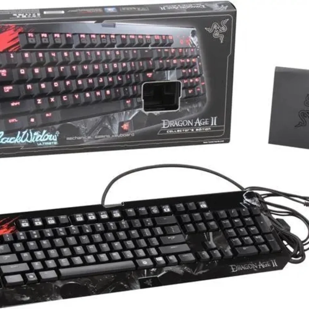 ISO Razer BlackWidow Dragon Age II Edition Keyboard - Black and Red (DO NOT BUY)